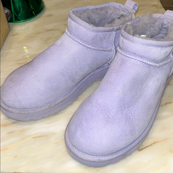 UGG Classic Womens Ultra Mini Boots Size 9 in Lavender Fog - Picture 8 of 8